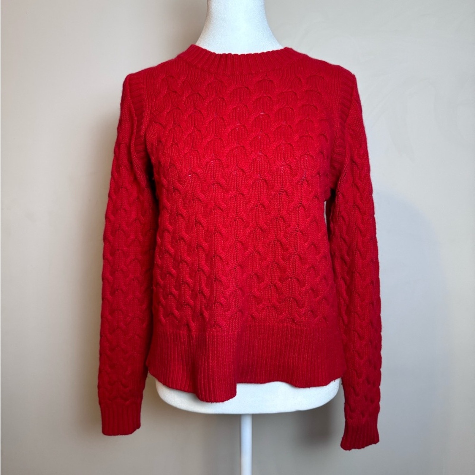 JCrew Vintage Wool Cable Knit Sweater  Size S